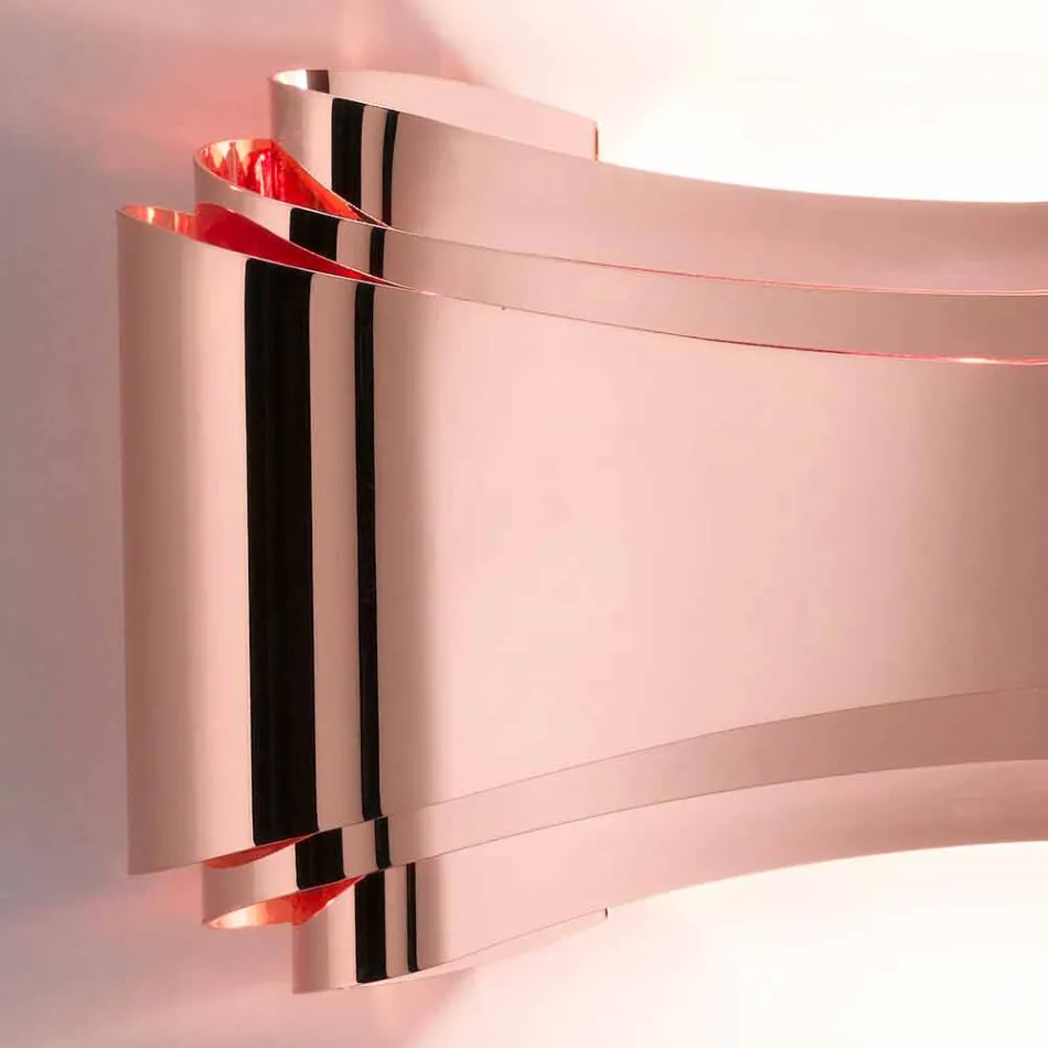 Selene Ionica lampada a muro made in Italy,30x10 H16cm,vetro e acciaio Viadurini