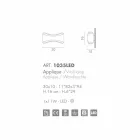 Selene Ionica lampada a muro made in Italy,30x10 H16cm,vetro e acciaio Viadurini