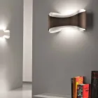 Selene Ionica lampada a muro made in Italy,40x12H20cm, acciaio e vetro Viadurini