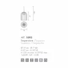 Selene Kluvì lampada a sospensione in vetro soffiato Ø19 H 27/150cm Viadurini