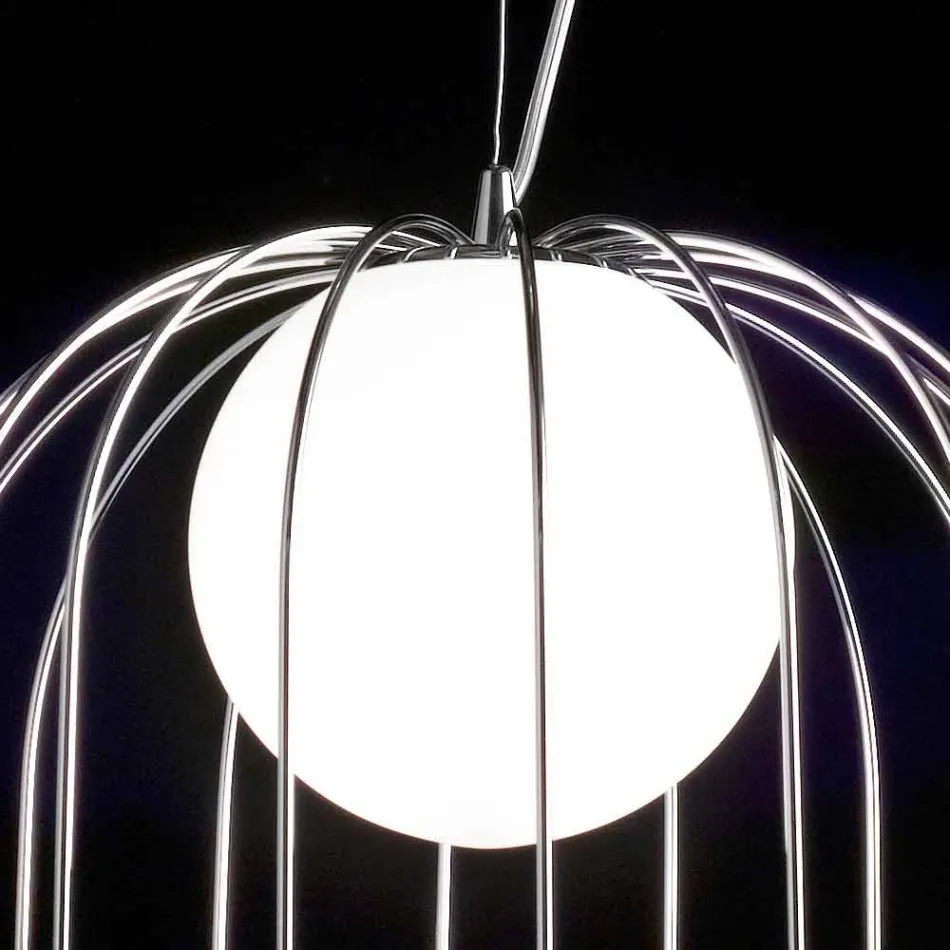 Selene Kluvì lampada a sospensione in vetro soffiato Ø33 H 41/150 cm Viadurini