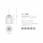 Selene Kluvì lampada a sospensione in vetro soffiato Ø33 H 41/150 cm Viadurini