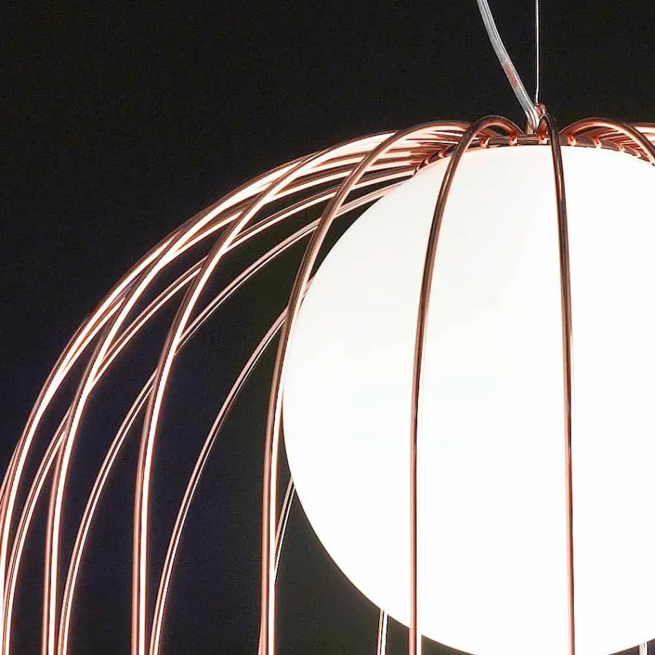 Selene Kluvì lampada a sospensione in vetro soffiato Ø54 H 70/200cm  Viadurini