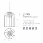 Selene Kluvì lampada a sospensione in vetro soffiato Ø54 H 70/200cm  Viadurini