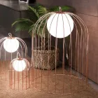 Selene Kluvì lampada da tavolo di design in vetro soffiato Ø54 H 70cm  Viadurini