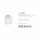 Selene Kluvì lampada da tavolo moderna in vetro soffiato  Ø33 H41cm  Viadurini