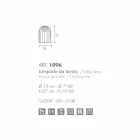 Selene Kluvì lumetto in vetro soffiato e metallo Ø19 H 27cm  Viadurini