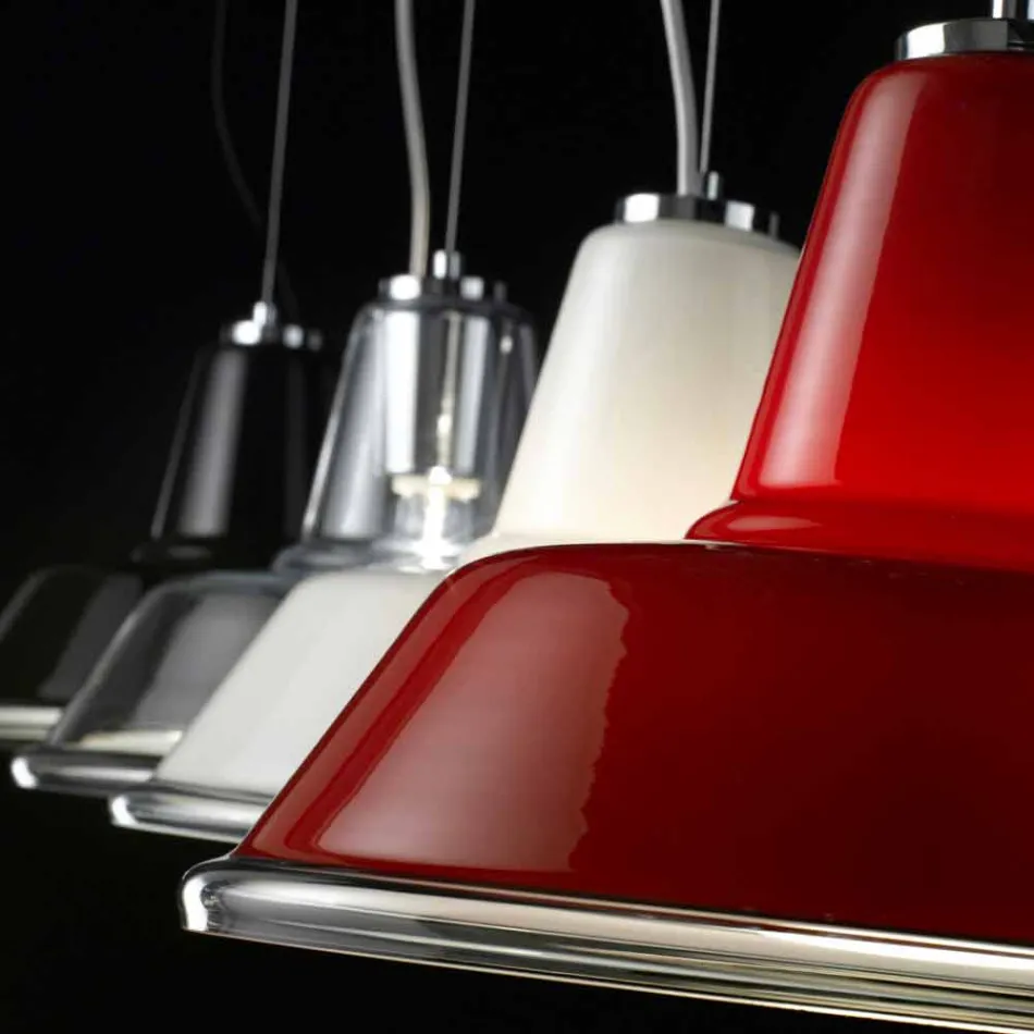 Selene Lampara lampada a sospensione in vetro soffiato Ø37 H 24/140 cm Viadurini