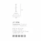 Selene Lampara lampada a sospensione in vetro soffiato Ø37 H 24/140 cm Viadurini