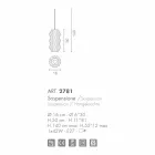 Selene Origami lampada a sospensione in vetro soffiato Ø16 H 30/140cm Viadurini