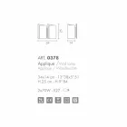 Selene Papiro applique in cristallo satinato 34x14 H25cm made in Italy Viadurini