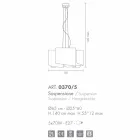 Selene Papiro lampada a sospensione bianca in cristallo Ø65 x H 140 cm Viadurini