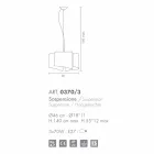 Selene Papiro lampada a sospensione made in Italy Ø46 x H 140 cm Viadurini