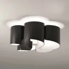 Selene Papiro plafoniera in cristallo moderna Ø65 H28cm, made in Italy Viadurini