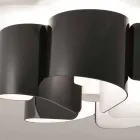 Selene Papiro plafoniera in cristallo moderna Ø65 H28cm, made in Italy Viadurini