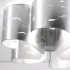 Selene Papiro plafoniera in cristallo moderna Ø65 H28cm, made in Italy Viadurini