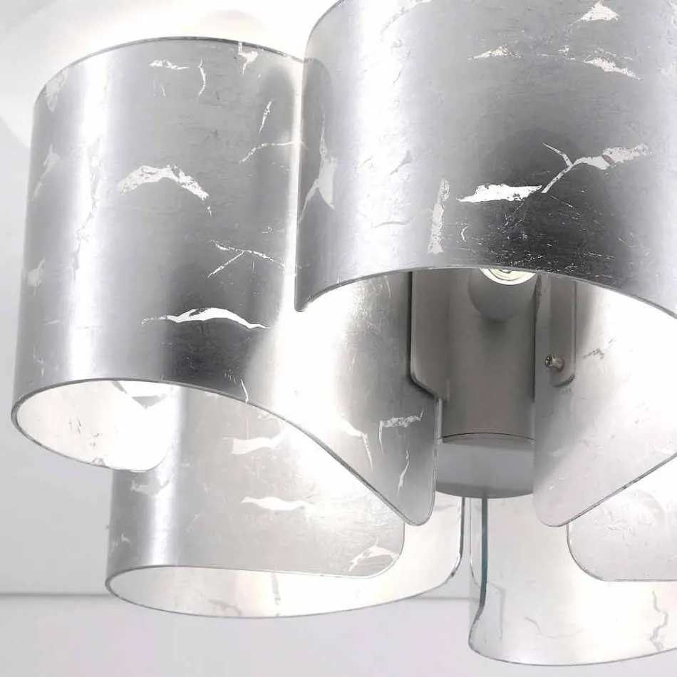 Selene Papiro plafoniera in cristallo moderna Ø65 H28cm, made in Italy Viadurini