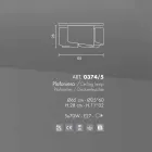 Selene Papiro plafoniera in cristallo moderna Ø65 H28cm, made in Italy Viadurini