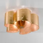 Selene Papiro plafoniera in cristallo moderna Ø65 H28cm, made in Italy Viadurini