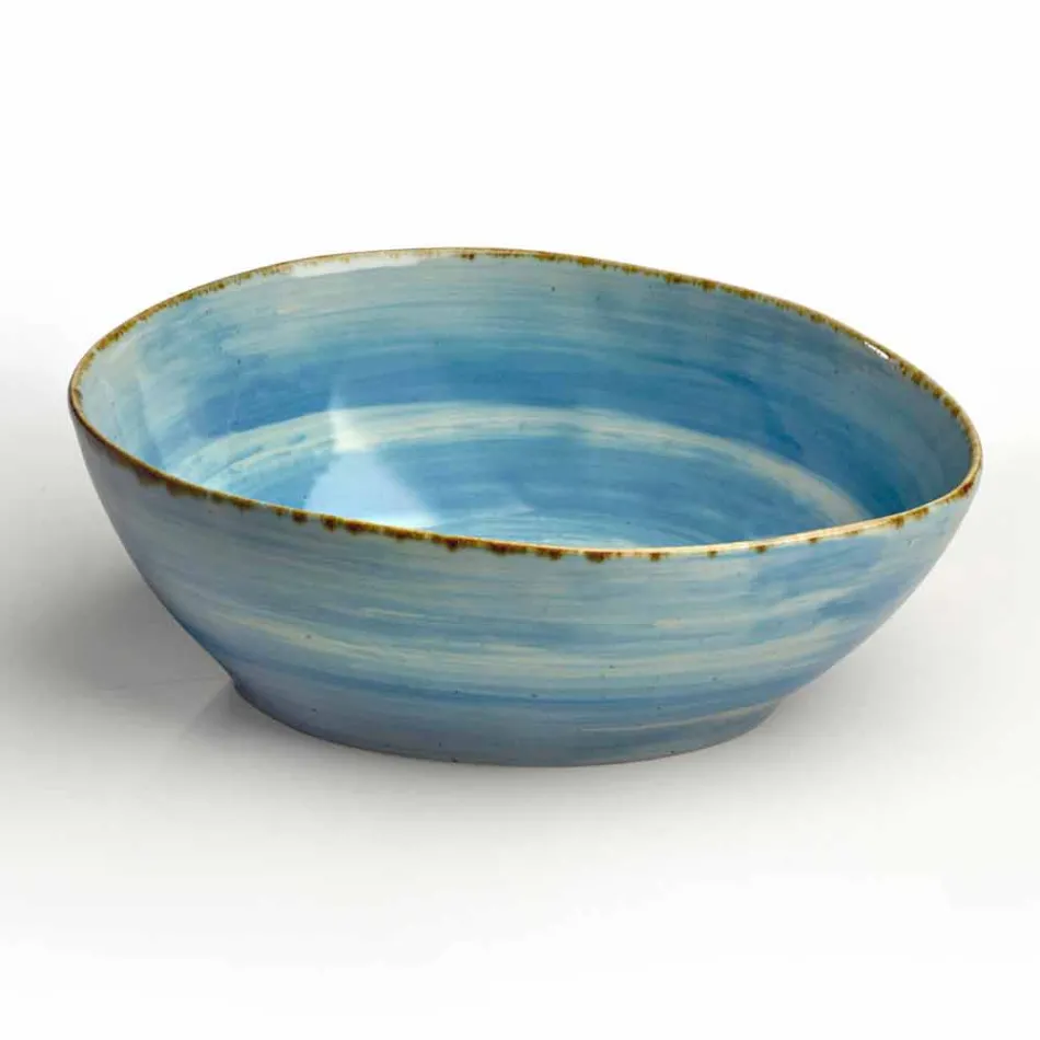 Servizio 12 Piatti Rettangolari e Tondi Colorati Moderni Design in Gres - Simba Viadurini