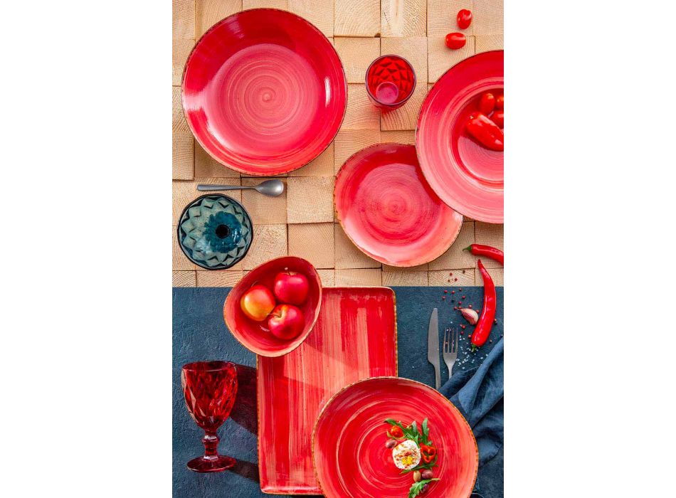 Servizio Piatti Colorati da 12 Eleganti Moderni di Design