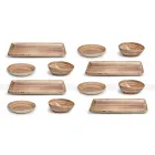 Servizio 12 Piatti Rettangolari e Tondi Colorati Moderni Design in Gres - Simba Viadurini