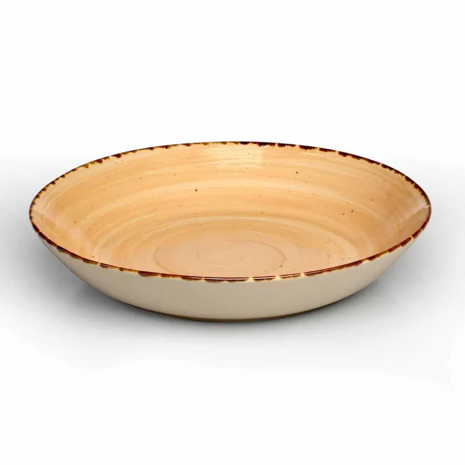 Servizio 12 Piatti Rettangolari e Tondi Colorati Moderni Design in Gres - Simba Viadurini