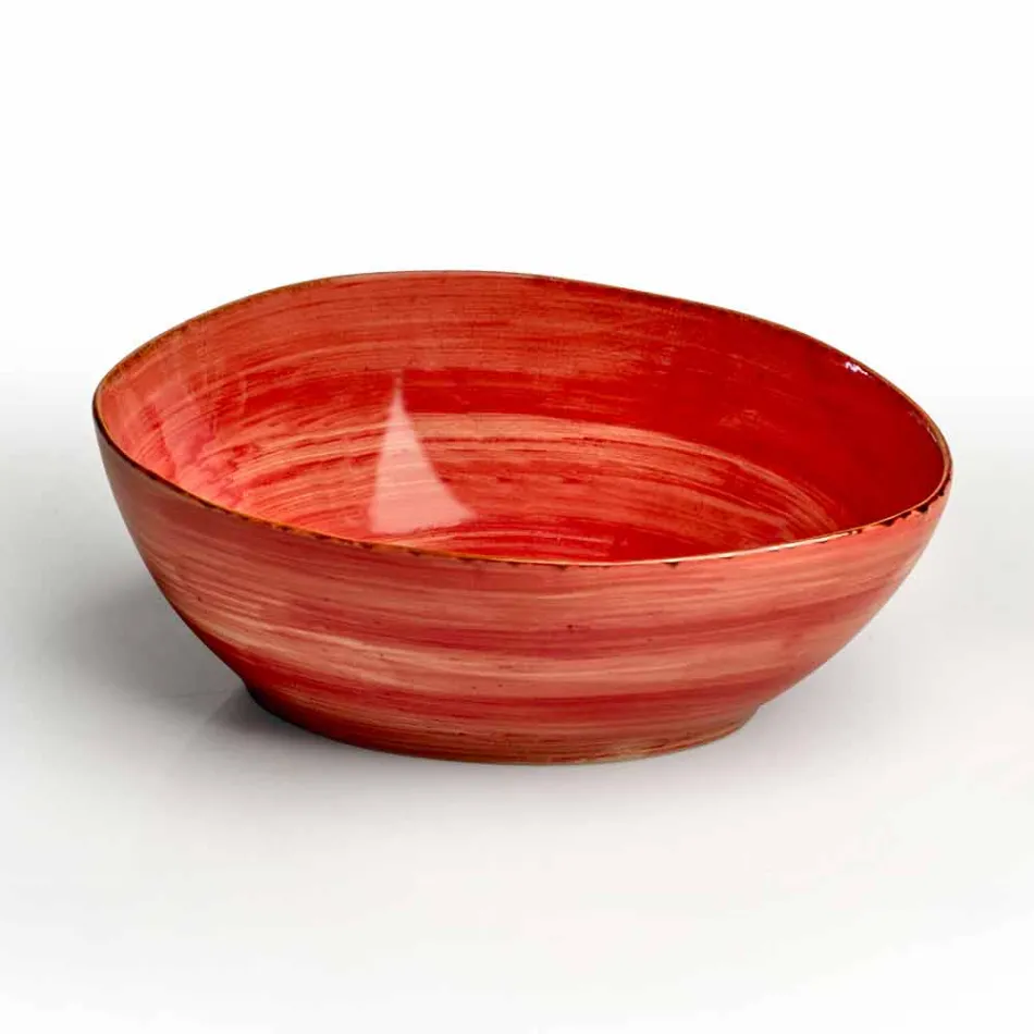 Servizio 12 Piatti Rettangolari e Tondi Colorati Moderni Design in Gres - Simba Viadurini