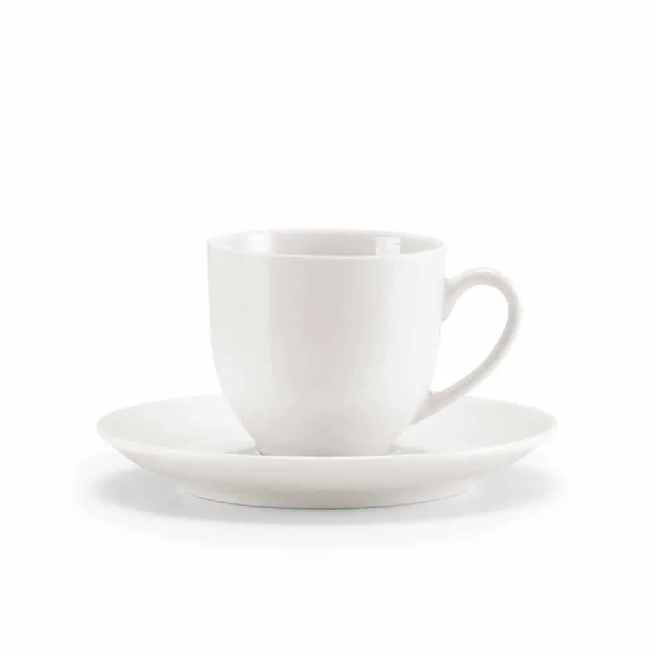 Servizio 18 Tazze da Caffè The con Zuccheriera e Vassoio in Porcellana - Lucerna Viadurini