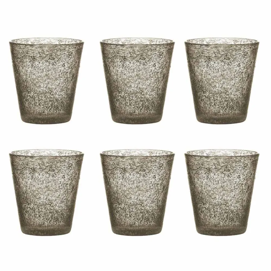 Servizio 6 Bicchieri Colorati in Vetro Soffiato dal Design Moderno - Pumba Viadurini