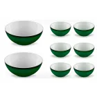Servizio 6 Coppette per Gelato e 2 Ciotole in Porcellana Colorata - Rurolo Viadurini