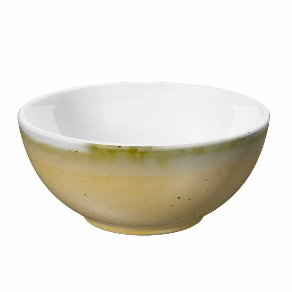 Servizio 6 Coppette per Gelato e 2 Ciotole in Porcellana Colorata - Rurolo Viadurini