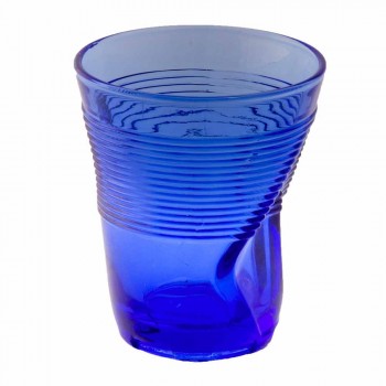 Servizio Bicchieri Acqua in Vetro Colorato 6 Pezzi Design Particolare - Sarabi