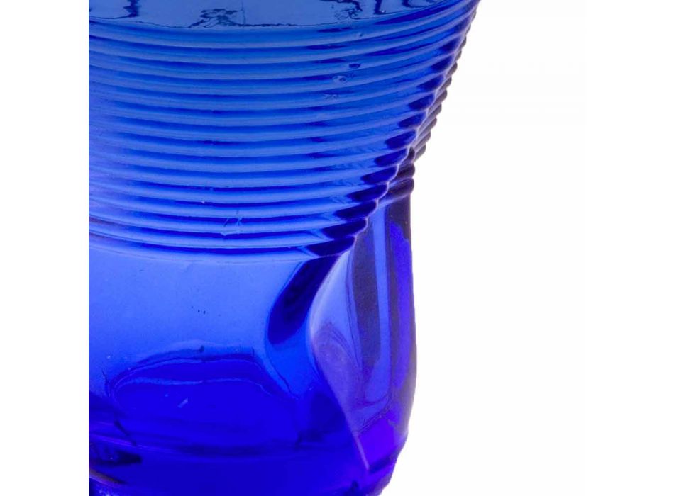 Servizio Bicchieri Acqua in Vetro Colorato 6 Pezzi Design Particolare - Sarabi Viadurini