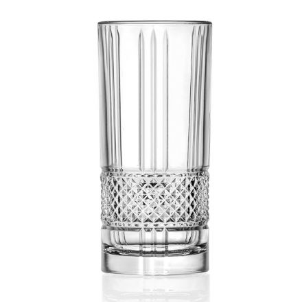 Servizio Bicchieri Tumbler Eco Cristallo Decoro a Diamante 12 Pz - Brioso Viadurini