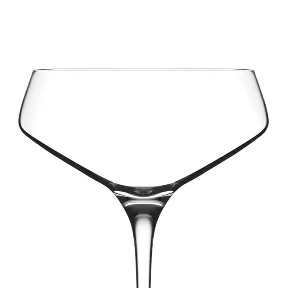 Servizio Calici da Champagne in Cristallo Ecologico Italiano 12 Pz - Etera Viadurini