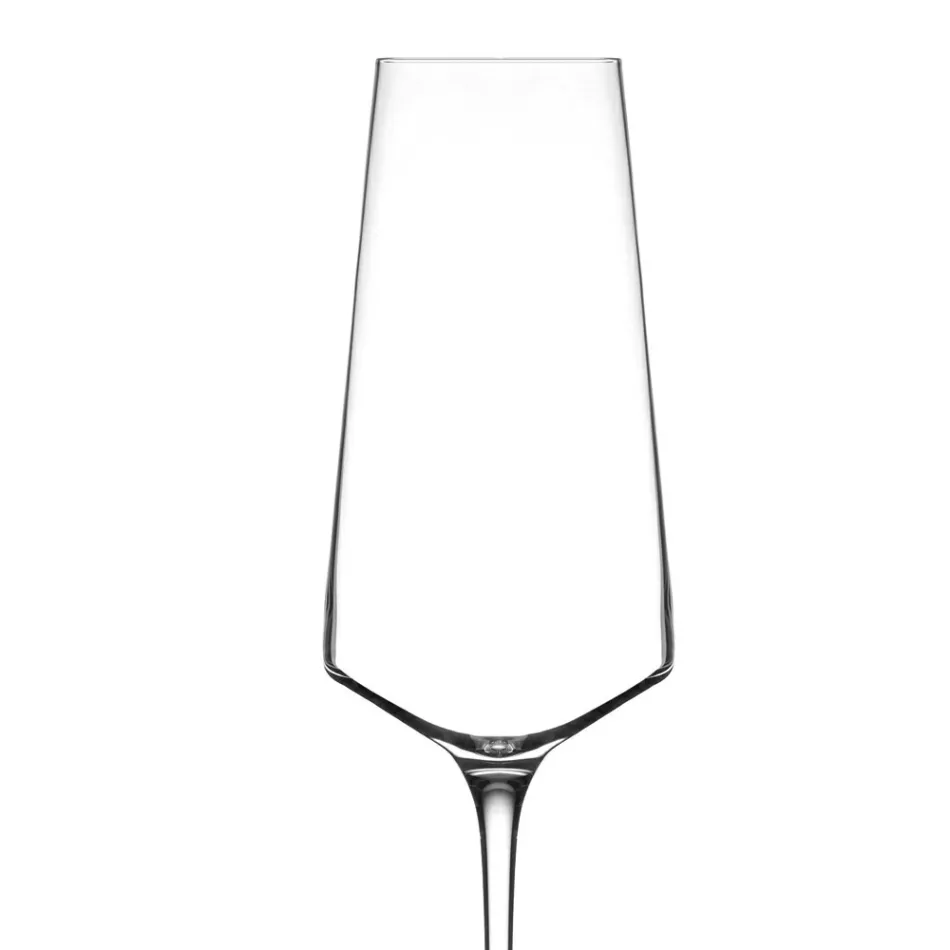 Servizio Calici Flute da Vino in Cristallo Ecologico Minimale 12 Pz - Etera Viadurini