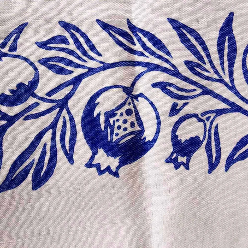 Servizio Colazione Artigianale Italiano Stampa a Mano su Tessuti Antichi -Marchi Viadurini