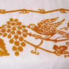 Servizio da Colazione in Lino con Stampa Artigianale a Mano Pezzo Unico - Marchi Viadurini