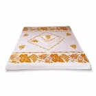 Servizio da Colazione in Lino con Stampa Artigianale a Mano Pezzo Unico - Marchi Viadurini