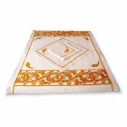 Servizio da Colazione in Lino con Stampa Artigianale a Mano Pezzo Unico - Marchi Viadurini