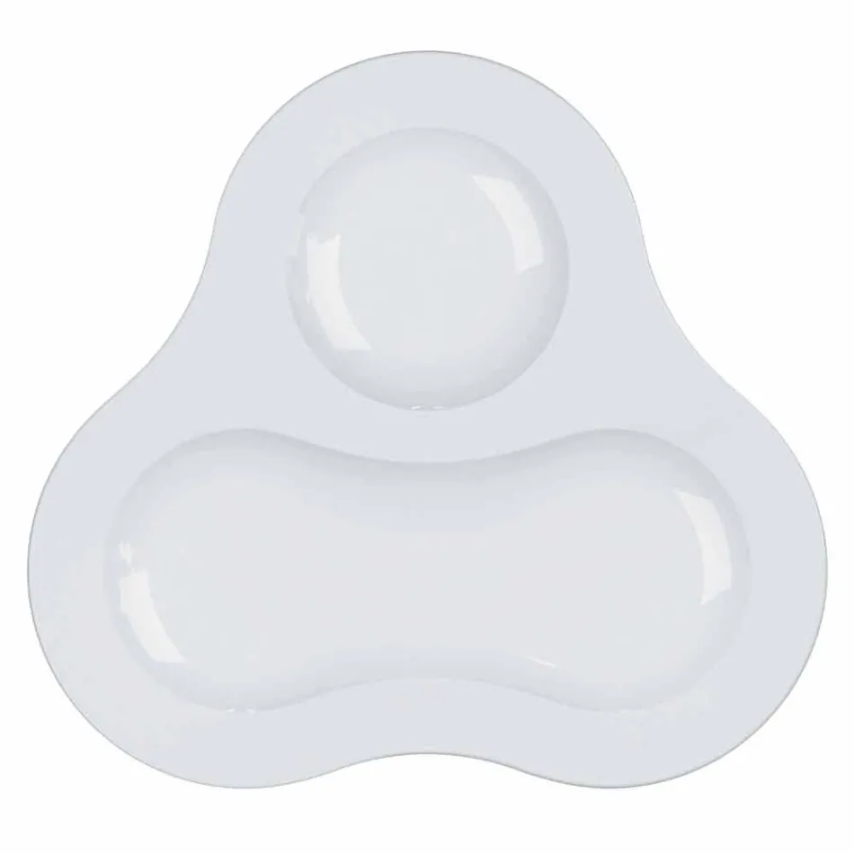 Servizio da Tè Completo Design Moderno in Porcellana Bianca 14 Pezzi - Telescopo Viadurini