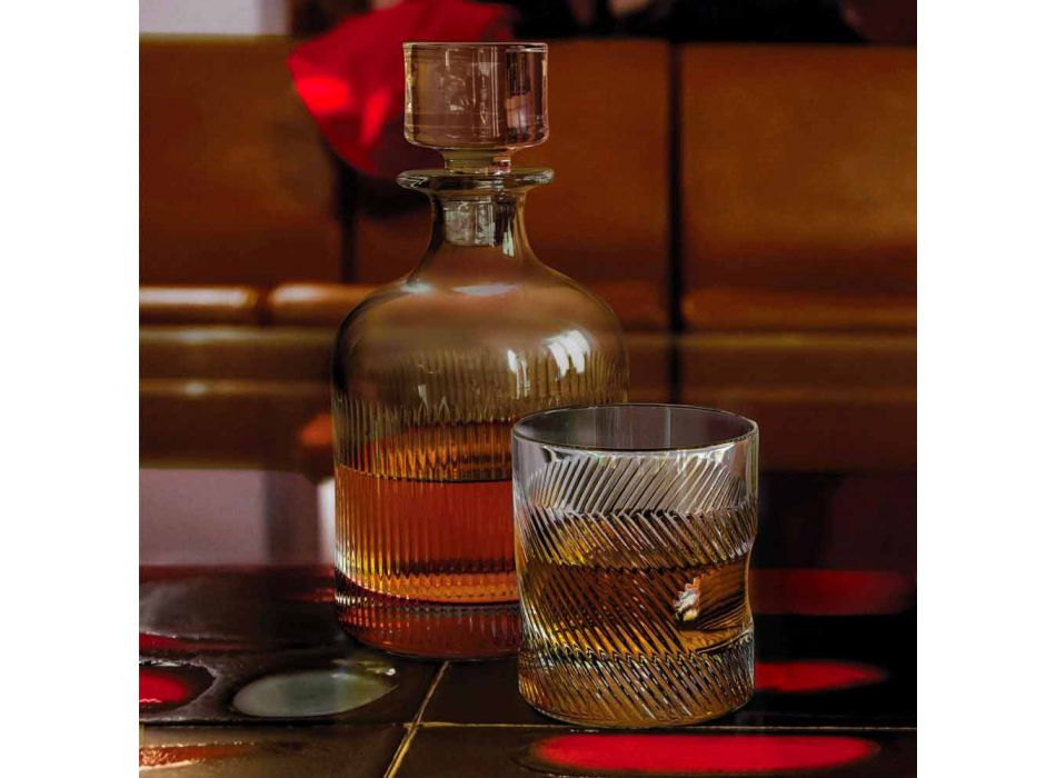 Servizio da Whisky in Cristallo Ecologico Design di Lusso 6 Pezzi - Tattile