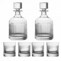 Servizio da Whisky in Cristallo Ecologico, Design 6 Pezzi Linea Lusso - Tattile