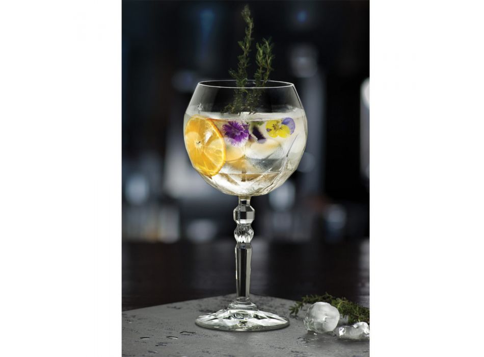 Servizio di Calici da Cocktail Gin Tonic in Eco Cristallo 12 Pz - Bromeo Viadurini