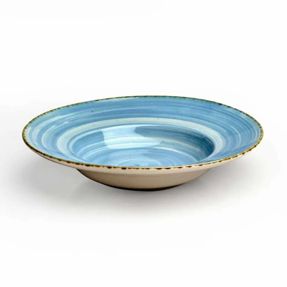 Servizio di Piatti Moderni da 16 Pezzi Design in Gres Colorati Eleganti - Simba Viadurini