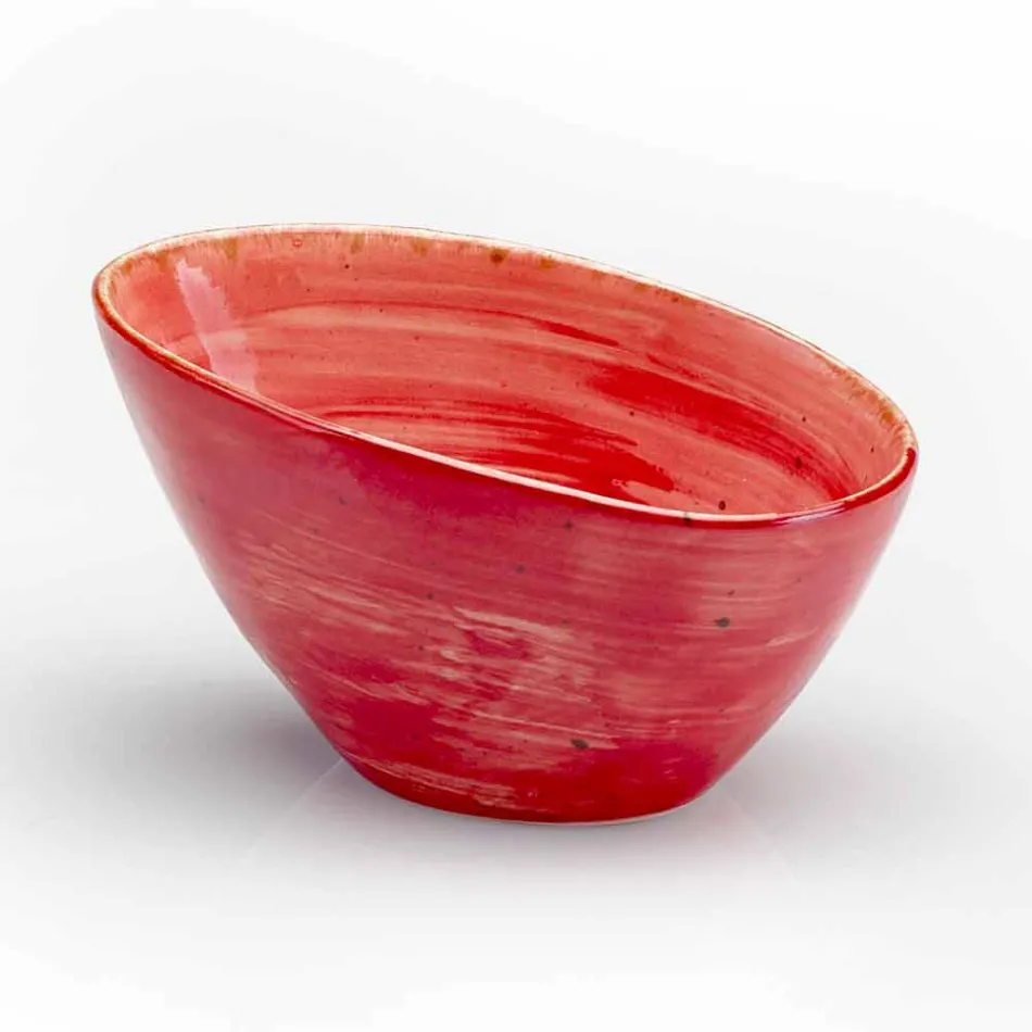 Servizio Piatti da Aperitivo 12 Pezzi in Gres Colorato di Design Moderno - Simba Viadurini