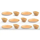 Servizio Piatti da Aperitivo 12 Pezzi in Gres Colorato di Design Moderno - Simba Viadurini