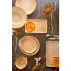 Servizio Piatti da Aperitivo 12 Pezzi in Gres Colorato di Design Moderno - Simba Viadurini