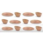 Servizio Piatti da Aperitivo 12 Pezzi in Gres Colorato di Design Moderno - Simba Viadurini